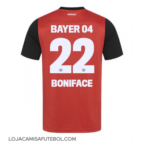 Camisa de Futebol Bayer Leverkusen Victor Boniface #22 Equipamento Principal 2024-25 Manga Curta